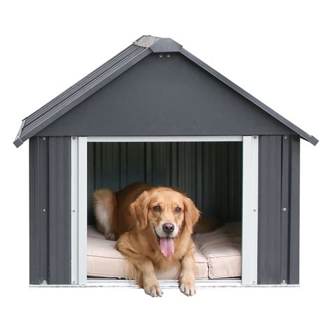 metal dog house reviews|large waterproof dog house.